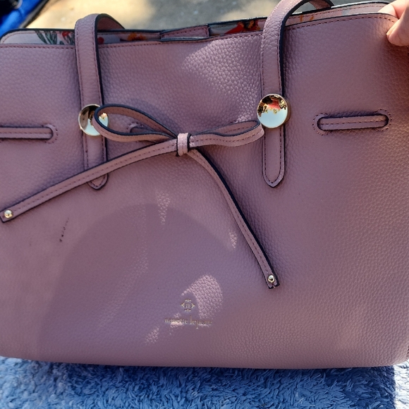 nanette lepore Arabelle Mauve Leather Shoulder Bag - Picture 1 of 6